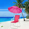 BIVVI Portable Beach Chair with Umbrella for Adults, High Back Camping Armchair Folding
