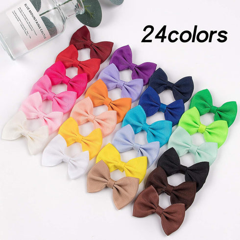 XIMA 48PCS Dog's Hair Bows Clips, Small Handmade Accessories for Pet Grooming