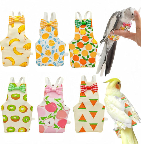 Magnoloran 6Pcs Bird Diapers Bird Harness Flight Suits Diapers Reusable Parrot Nappy with