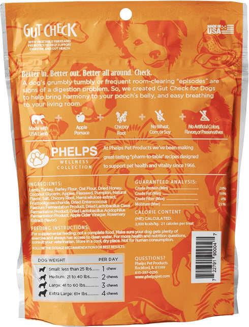 Gut Check Digestive & Gut Health Lamb Recipe Dog Treats, 4.5 oz