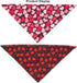 ADOGGYGO 4 Pack Valentine Dog Bandana Triangle Pet Scarf, Red Pink Heart Pattern for Medium Large Dogs (Large)