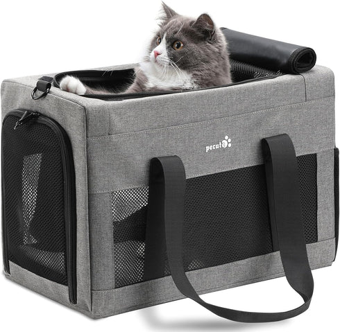 Airline Approved Cat Carrier, Pet Carrier Soft-Sided, Portable Dog Carrier with Stable