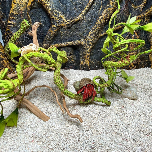 Hamiledyi 9.8FT Lizard Climbing Jungle Vines, Bendable Artificial Branch Reptile Tank Habitat Decor for Bearded Dragon,
