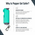 SABRE RED Pepper Gel Spray – Safe Escape 3-in-1 Car Safety Tool – Maximum Police Strength Pepper Gel with Keychain Snap Clip, Seatbelt Cutter and Window Glass Breaker – Gel is Safer