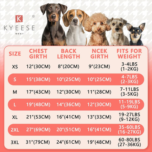 KYEESE Christmas Dog Sweater for Small Dogs - Snowflake Reindeer Design with Leash Hole, Ugly Holiday Sweater, M
