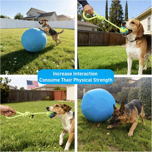 Tnoay 25'' Herding Ball for Dogs Horse with Cover | Dual Layered Herding Dog Jolly Ball for Australian Shepherds
