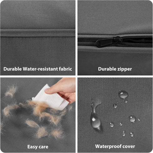 BFPETHOME Outdoor Dog Beds for Large Dogs - Waterproof Orthopedic Dog Bed with Removable Washable Cover, Egg Crate Foam