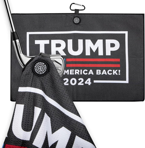 Funny Style Magnetic Golf Towel with Carabiner - Microfiber Golf Towel Magnet for Golf Clubs, Carts, Gifts for Men