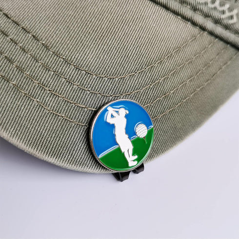 Magnetic Golf Hat Clips 4, 6, or 8 PCS Ball Marker Holders for Caps, Hats, Gloves, Bags, Visor, Belt (Black, Bronze)