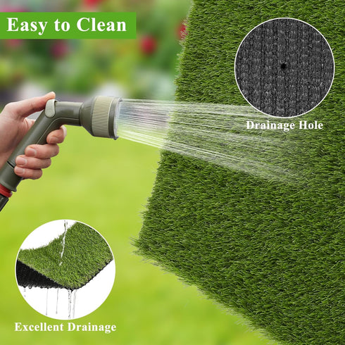 3'x5', HEBE Fake Grass Pee Pad for Dogs Artificial Grass Turf for Indoor Outdoor Potty Training, Washable Dog Potty