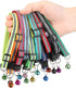 42 Pcs Puppy Collars for Litter Puppy ID Collar with Bell 7.5-12.6 Inch Adjustable Collars for Newborn Dog Cat Nylon Safety Cat Collar for Cats Dogs Pet Supplies (Reflective)
