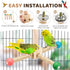 Chihutown Rotating Bird Stand Perch Toy, Natural Wood Spinning Parakeet Toy, Fun Wheel Parrot Toys for Parrot, Bird