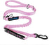 IOKHEIRA Dog Leash for Large Dogs - Adjustable Bungee Leash with Car Seatbelt, 4-6 FT for Medium Dogs, Pink
