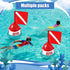 Oudain 2 Pcs Diver Below Floater with Inflatable Dive Flag, High Visibility Diving Safety Gear