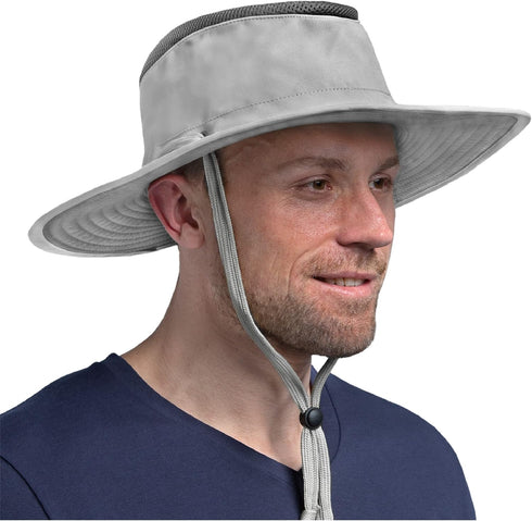SUN CUBE Wide Brim UV Sun Hat for Men Women, Safari Hiking Boonie Hat, Sun Protection
