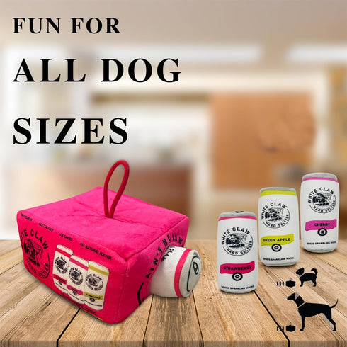 Puppy Plush Squeaky Hide-and-Seek Toy, Imitation Wine Bottle Pattern, Miniature Toys for Small Medium Large Dogs