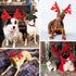 BWOGUE 2 Set Dog Elk Reindeer Antler Headband for Christmas Pet Costume, Accessories for Small and Medium Dogs Cats