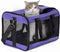 Soft-Sided Cat Carrier, Airline Approved Dog Carrier with Inner Safety Leash for Small-Medium Pets (Purple M)