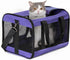Soft-Sided Cat Carrier, Airline Approved Dog Carrier with Inner Safety Leash for Small-Medium Pets (Purple M)