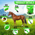 9 Set Cunhill Pcs Horse Grooming Kit Tack Room Supplies with Tote Bag, Oval Massage Curry, Hard and Soft Brush, Hoof