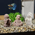 3 Pack Aquarium Ornaments Decoration, Fish Tank Decor, Mini Buddha Statue Sculpture Decoration, Cute Aquarium Sandstone Buddha Fish Tank Decor, Ornament Decor for Fish Tank Aquarium Home Garden Desk