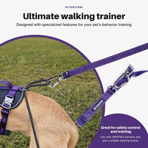 Heavy Duty Tactical Dog Leash for Medium and Large Dogs, 6 in 1 Hands Free for Training, 4-7FT Long Dog Leash, Green
