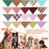 100 Summer PAWCHIE Pcs Dog Bandanas Bulk Pet Bibs Plaid Print Colorful Triangle Scarf Pet Bandanas Plaid Festival Style