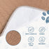 48 Inch EZwhelp Reusable Dog Pee Pad, Washable Waterproof Mat for Dog Potty Training or Whelping Pad, Round