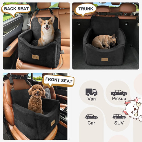 35lbs, JOEJOY Dog Car Seats for Small Medium Dogs Under Dog Booster Seat with Detachable Washable Cover and Cushion