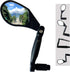 Hafny New Handlebar Bike Mirror - HD, Blast-Resistant Glass Lens, Left Side Bar End Fitting