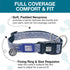 Max & Molly Classic 4 ft Blue Dog Leash - Strong, Padded, Waterproof - Stylish Patterns for Boy & Girl Dogs - Durable, Lightweight, Comfortable for Small Dogs - Mykonos Navy, Medium
