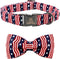 Lionheart Glory American Flag Dog Collar, 4th of July Heavy Duty Adjustable Patriotic Bowtie Collar for Small Dogs Pet