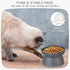 4 Pieces Plastic Tilted Elevated Cat Bowls, Raised Feeding Bowls for Flat Faced Cats, White and Grey