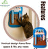 27 Inch Cat Wall Mat with Charms - Soft Felt Play Pad & Storage (Blue Bear)