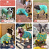 KYEESE Velvet Dog Pajamas, Soft Pjs for Medium Sized Dogs with Yellow Ducks Pattern, Stretchy Pet Jammies Coat Comfy