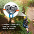 LIXADA Zip Line Pulley 30KN, Tandem Speed Double Pulley for 1/4 5/16 3/8 1/2 Cable, Holds Up to 6700lbs for Backyard