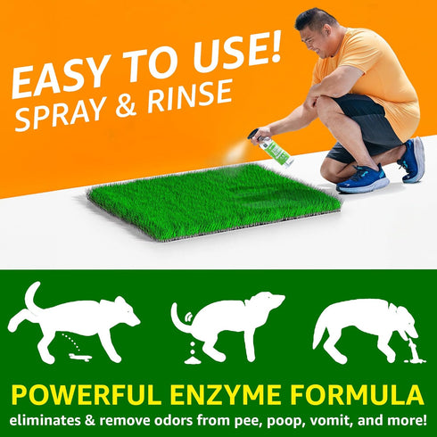 Turf Cleaner - Cleans and Deodorizes Fake Grass, 32 Fl Oz Turf Cleaner for Dog Grass Pad and Pet Urine