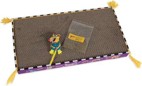 FAT CAT Big Mama's Scratch Cat Toy Box, Includes 100% Organic Catnip Grown in the USA