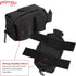 Dog Poop Bag Holder with Leash Attachment, Black - Includes 1 Roll of Poop Bags, Lightweight Fabric Dispenser