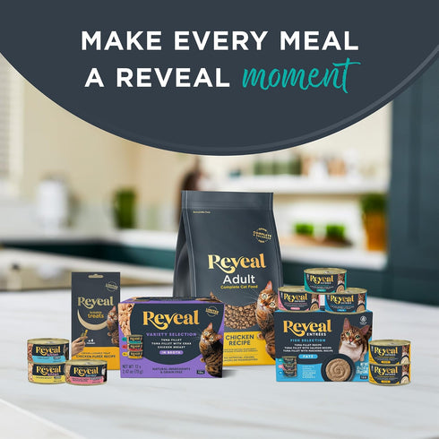 (8 0.88 oz Reveal Natural Freeze-Dried Cat Treats, Single Ingredient, Grain Free, High Protein, Perfect for Training
