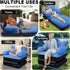 Camping-1pc SeaSlep Blow Up Pull Out Couch with Headboard,Inflatable Couch with Flocked Surface,Folding Inflatable
