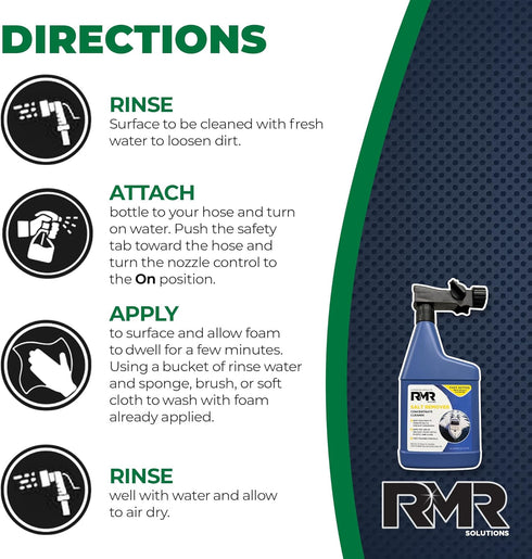 32 RMR Salt Remover Concentrate Cleaner, Salt & Rust Remover & Engine Flush for Boats, Trucks, & Vehicles, Ounce Bottle