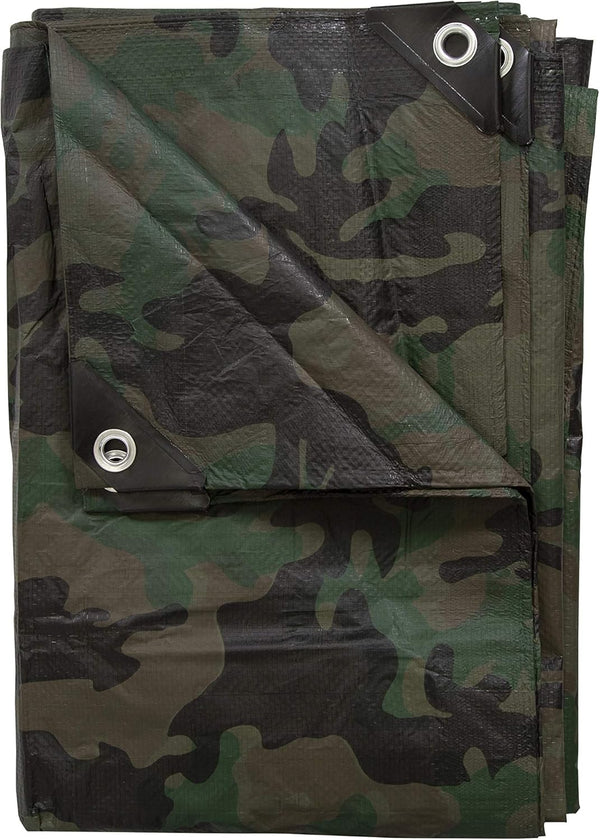 Stansport Rip Stop Tarp, 6' x 8', Green Camo