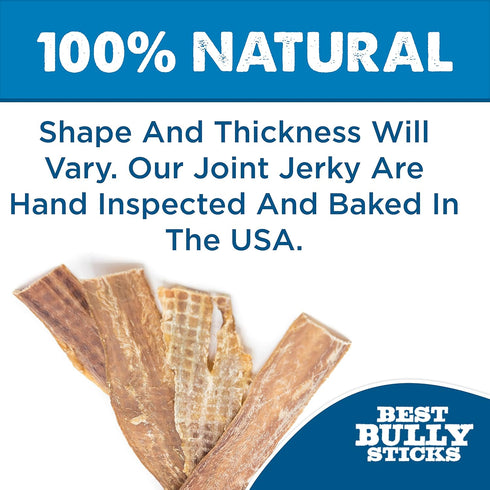 6-inch (25 Pack) Joint Jerky Dog Treats by Best Bully Sticks All Natural Beef Dog Treats