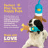 Yomp Plush Duck Dog Toy Durable Stuffed, No Squeaker Dog Toys with Natural Canvas and Crinkle Paper Interactive Stuffed