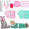 Kritkin 10 Pcs Cat Bathing Bag Set Pet Mesh Shower Bag Anti Bite