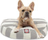 Majestic Pet Indoor Outdoor Round Pet Dog Bed, Vertical Stripe with Removable Washable Cover, Gray, Small