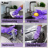 Dog Washing Gloves with Bristle Scrubbers, Reusable Silicone Gloves for Pet Bathing, Massaging & Grooming - Purple