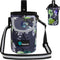 PetAmi Dog Treat Pouch, Large Training Treat Pouch with Pocket, Dog Trainer Essentials Supply Holder (Floral Grey)