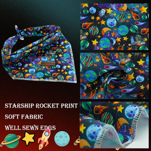 Elegant little tail Dog Bandana- Blue Spring Soft Puppy Bandana Cute Pet Scarf Handkerchief Boy Pet Bibs Scarf